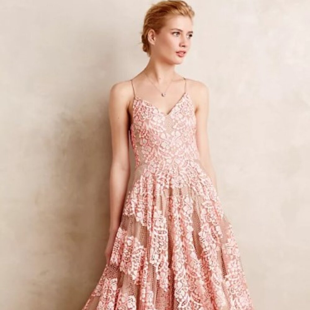 Anthropologie Tracy Reese Cherry Blossoms Gown with tags US 8